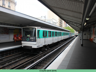 Entrée du MP73 n°6501 à Bel-Air