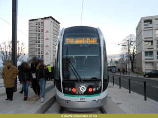 Citadis 302 du T8 au terminus d'Épinay-Orgemont