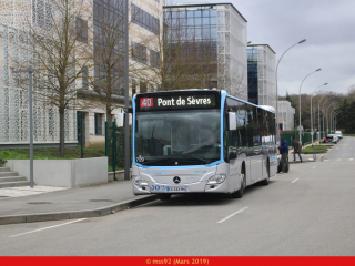 Citaro C2 sur la ligne 40 de Phébus, en livrée IDFM et avec girouette à diodes blanches