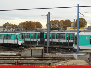 3 matériels (2 métro et 1 tram) à Bobigny