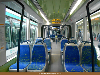 Intérieur d'un Citadis 302 du T7