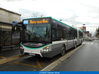Urbanway 18 hybride sur le 143