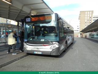 GX327 sur la ligne 620 du réseau TRA