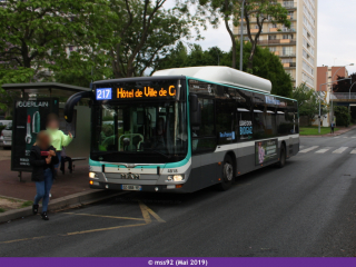 MAN GNC n°4818 sur le 217