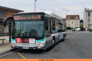 MAN Lion's City GNC n°5504 sur le 385