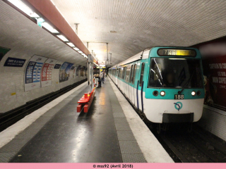 MF77 n°188 arrivant à Porte de la Villette