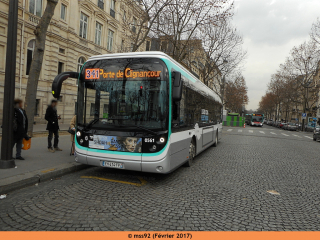 Bluebus électrique sur le 341