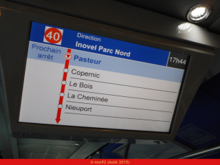 Écran d'information à bord d'un Citaro de Phébus (2)