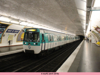 Arrivée du MF77 n°195 à Porte de Choisy