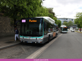 MAN GNC n°5468 sur le 24, affichant son nouveau terminus