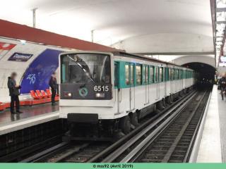 Entrée du MP73 n°6515 à Daumesnil