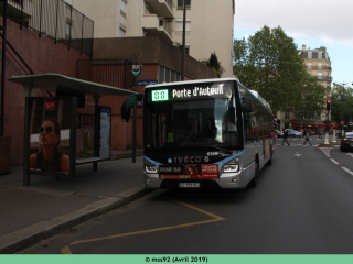 Urbanway 12 hybride n°6189 sur le 88