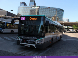 Urbanway 12 hybride n°6123 sur le 76