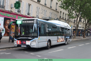 Urbanway 12 hybride n°6226 sur le 92