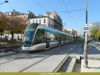 Citadis 302 du T8 en tests (octobre 2014)