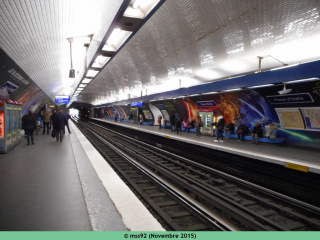 Station Place d'Italie (ligne 6) pelliculée pour un film