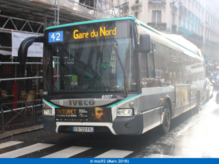 Urbanway 12 hybride n°6007 sur le 42