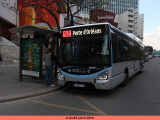 Urbanway 12 hybride n°6197 sur le 92